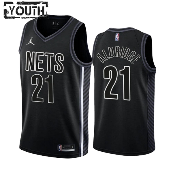 Brooklyn Nets Trikot Lamarcus Aldridge 21 2022-23 Statement Edition Schwarz Swingman - Kinder